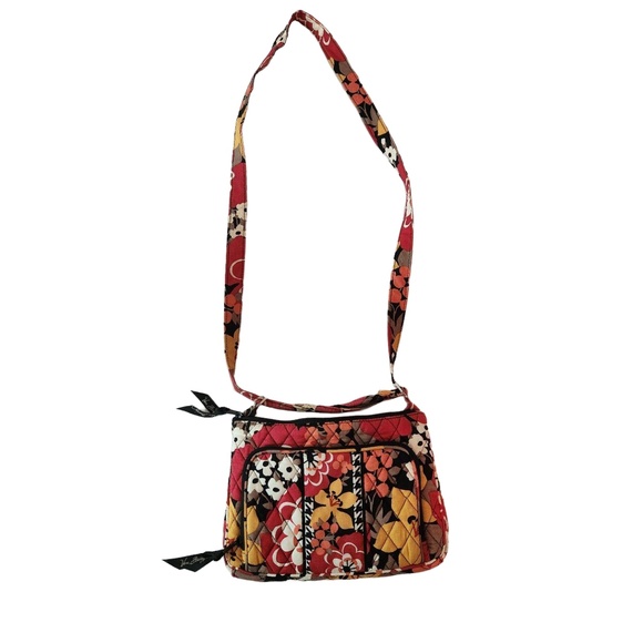 Vera Bradley Handbags - Vera Bradley Bag Womens Rhapsody Red‎ Crossbody Floral Quilted Adjustable Boho